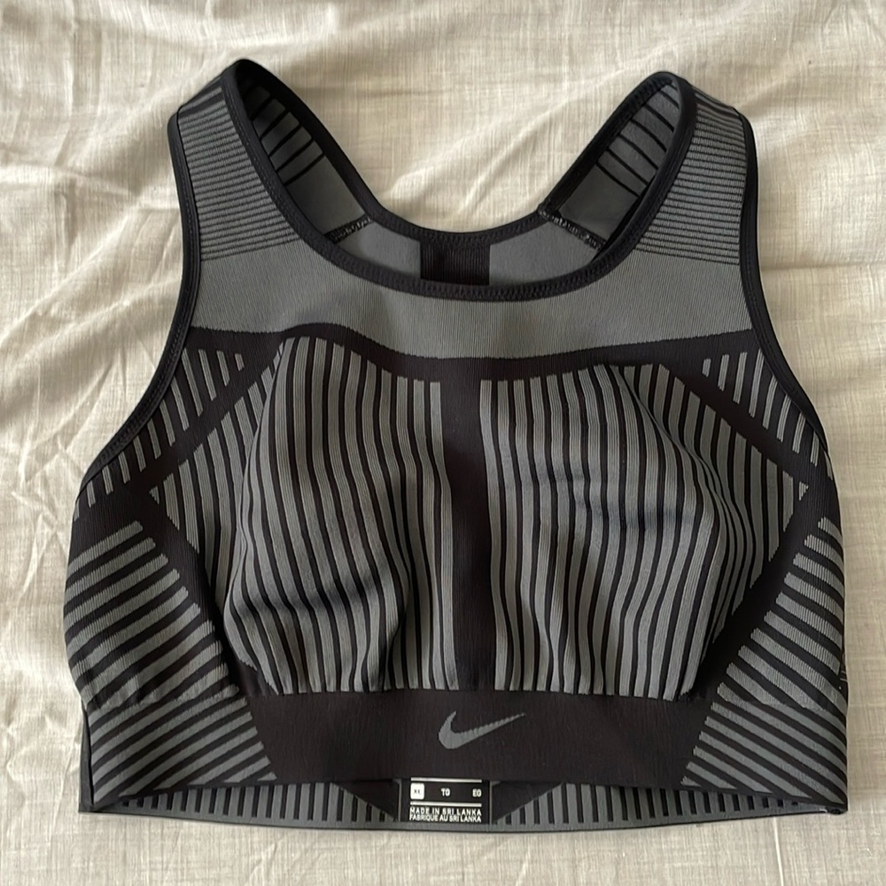 Nike Sports Bra. Black and gray, size XL. Never worn.